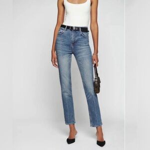 Reformation Liza Ultra High Rise Straight Leg Organic Jeans Size 27